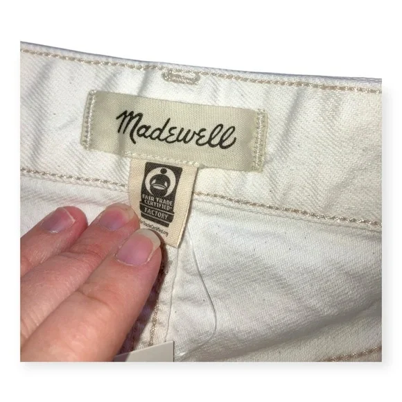 Madewell Womens Ecru Darted Barrel-Leg Jean - Picture 6 of 9